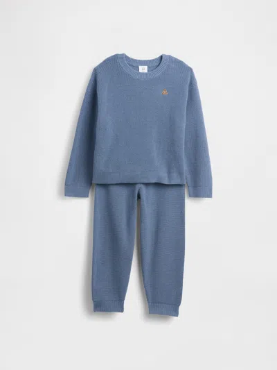 Gap Baby & Toddler Waffle Sweater Outfit Set In Blue