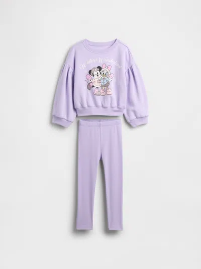 Gap × Disney Baby & Toddler Bubble Sweatshirt Set In Purple