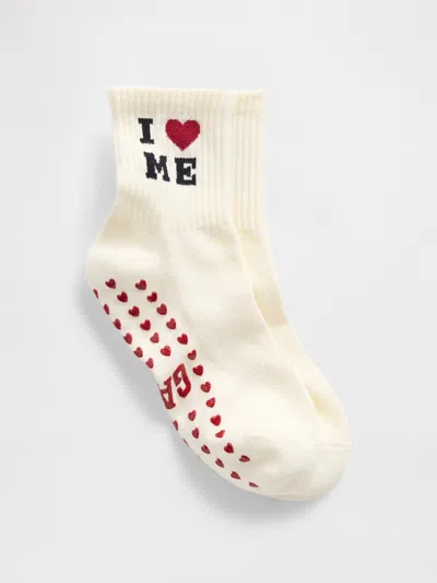 Gap Athletic Half Crew Socks In White