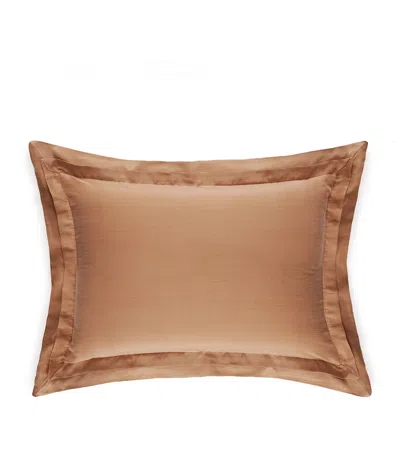 Hamam Alya Frame Oxford Pillowcase In Brown