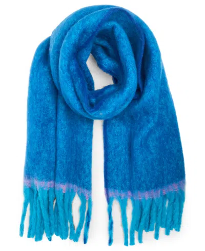 Steve Madden Colorblock Lofty Scarf In Blue