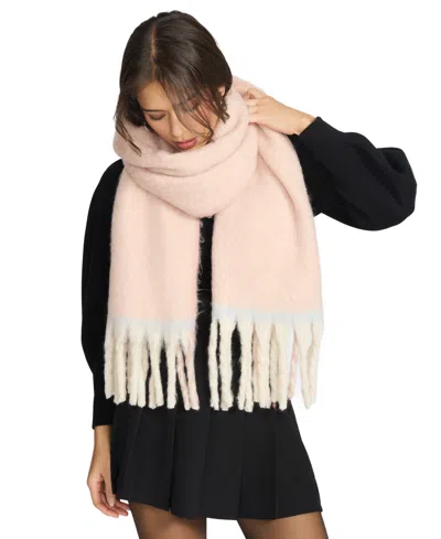 Steve Madden Colorblock Lofty Scarf In Pink