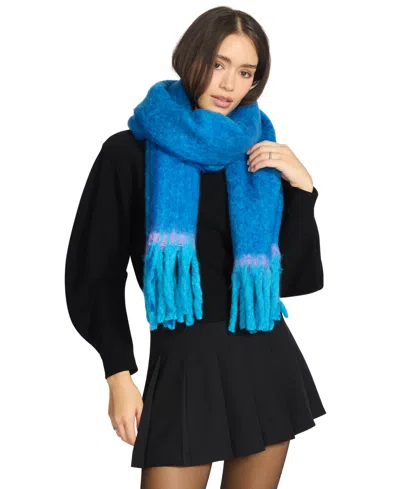 Steve Madden Colorblock Lofty Scarf In Blue