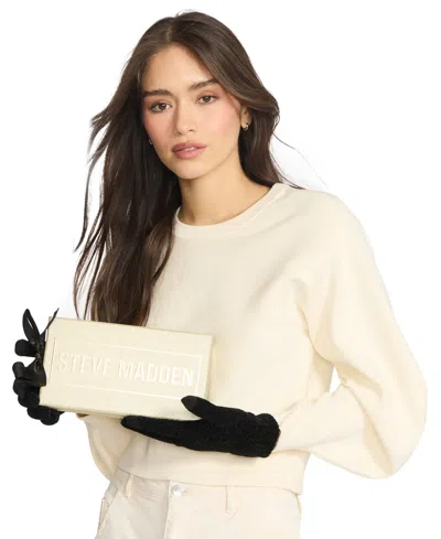 Steve Madden Chenille Magic Gloves, 3-pack In Black