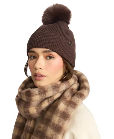 Steve Madden Buffalo Blaze Beanie And Scarf Gift Set, 2-piece Set In Brown