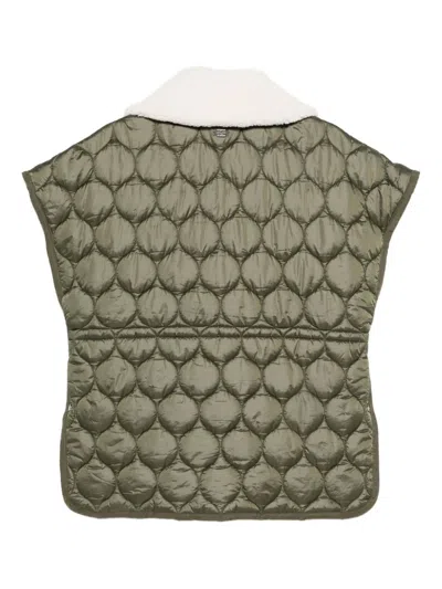 Liu •jo Quilted Green Knitwear Jacket In Gray