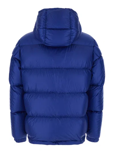 Moncler Long-sleeved Cotton Jacket In Blue