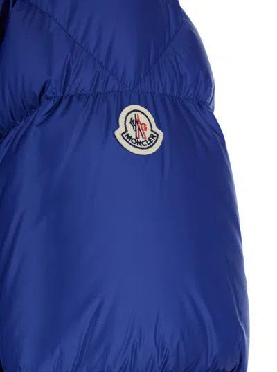 Moncler Long-sleeved Cotton Jacket In Blue