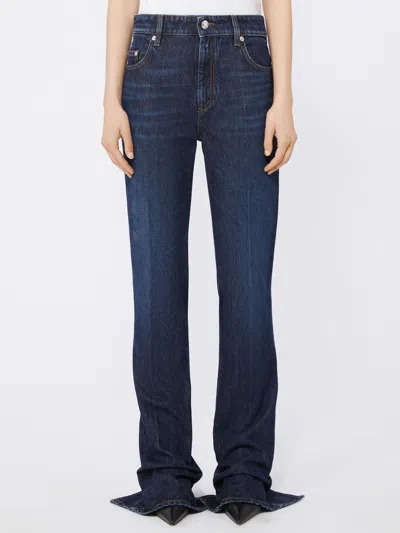 Sportmax Low-waisted Flared Jeans In Blue