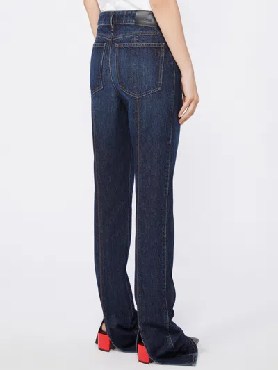 Sportmax Low-waisted Flared Jeans In Blue