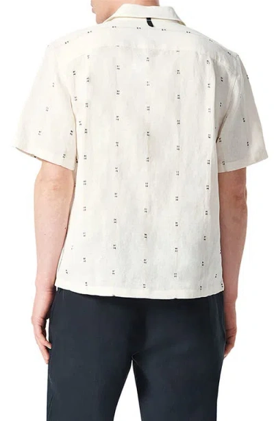Rag &amp; Bone Avery Embroidered Linen Shirt In Metallic
