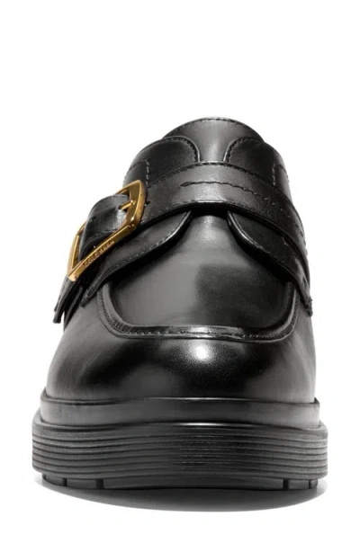 Cole Haan Women's Carlitta Monk Strap Lug Oxford Loafers In Black