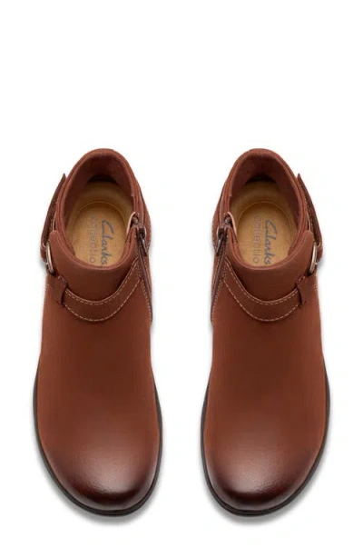 Clarks Collection Women's Carleigh Drift Wedge Booties In Burgundy