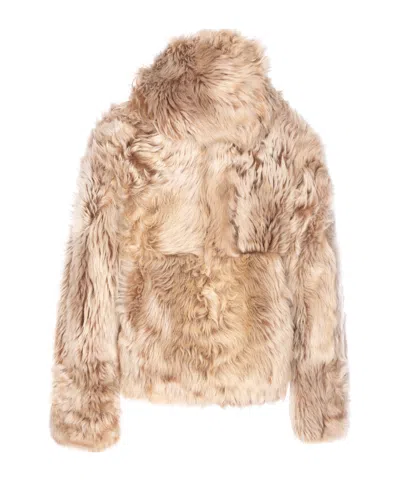Yves Salomon Fur Coat  Woman Color Beige In Brown