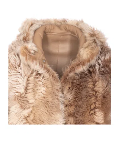 Yves Salomon Fur Coat  Woman Color Beige In Brown