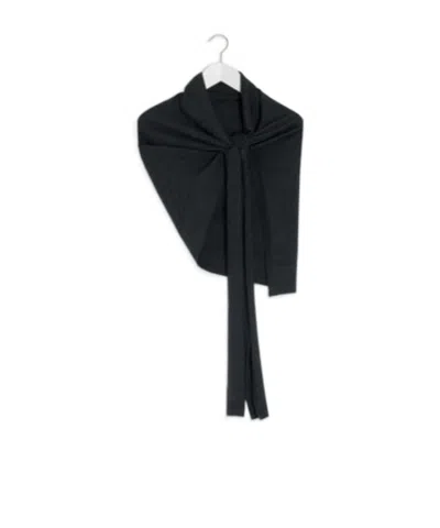 Lemaire Trompe L'oeil Scarf In Black