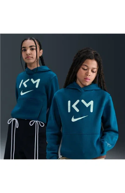 Nike Kids' Kylian Mbappé Club Fleece Hoodie In Blue