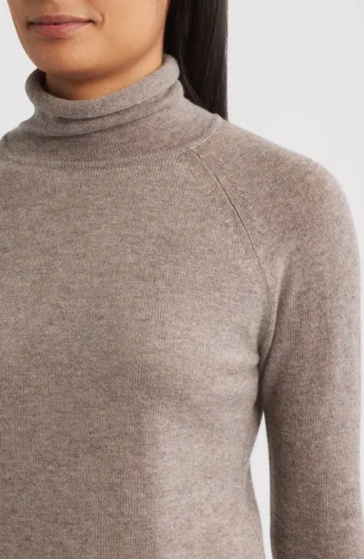 Griffen Layered Look Wool & Cashmere Turtleneck Sweater In Neutral