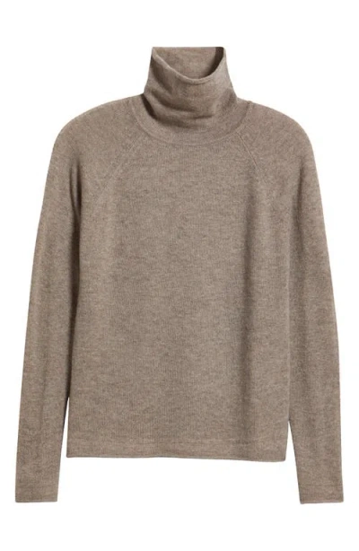 Griffen Layered Look Wool & Cashmere Turtleneck Sweater In Neutral