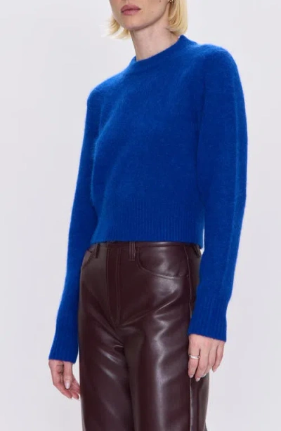 Pistola Sara Shrunken Crewneck Sweater In Blue
