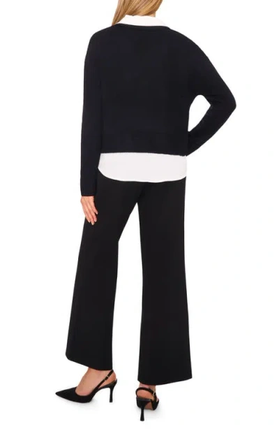 Halogenr Halogen(r) Layered Look Sweater In Black