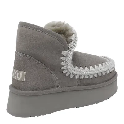 Mou Mini Eskimo Platform Booties In Gray