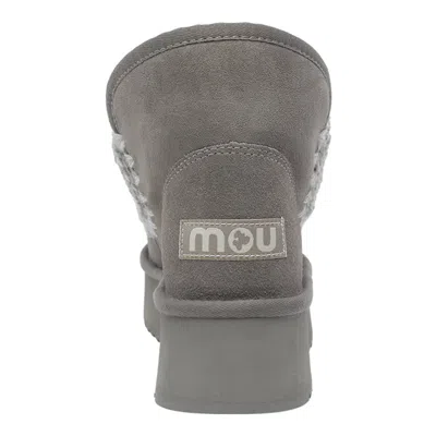 Mou Mini Eskimo Platform Booties In Gray