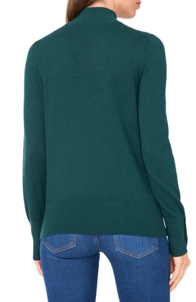 Halogenr Halogen(r) Button Cuff Turtleneck Sweater In Green