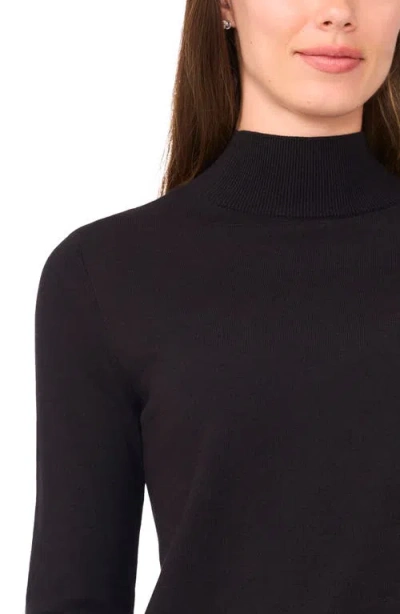 Halogenr Halogen(r) Button Cuff Turtleneck Sweater In Black