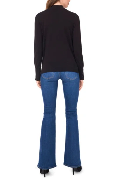 Halogenr Halogen(r) Button Cuff Turtleneck Sweater In Black