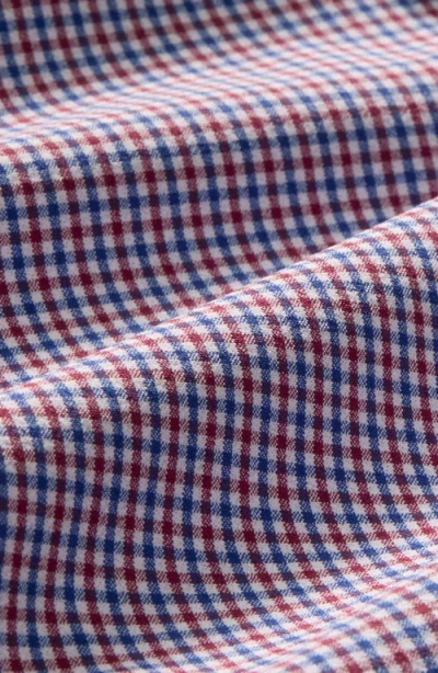 Mizzen + Main Mizzen+main Leeward Trim Fit Microcheck Performance Button-up Shirt In Purple