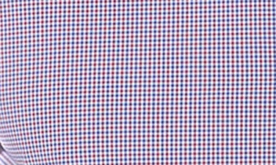 Mizzen + Main Mizzen+main Leeward Trim Fit Microcheck Performance Button-up Shirt In Purple