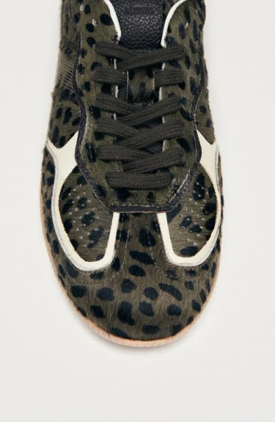 Alohas Womens Tb.490 Leopard-print Leather Low-top Trainers Soft Ta In Green