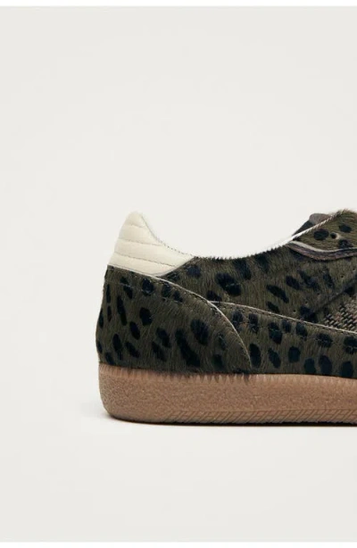 Alohas Womens Tb.490 Leopard-print Leather Low-top Trainers Soft Ta In Green