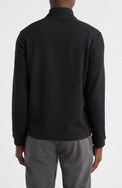 Free Fly Waffle Quarter Zip Pullover In Black