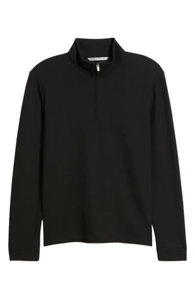 Free Fly Waffle Quarter Zip Pullover In Black