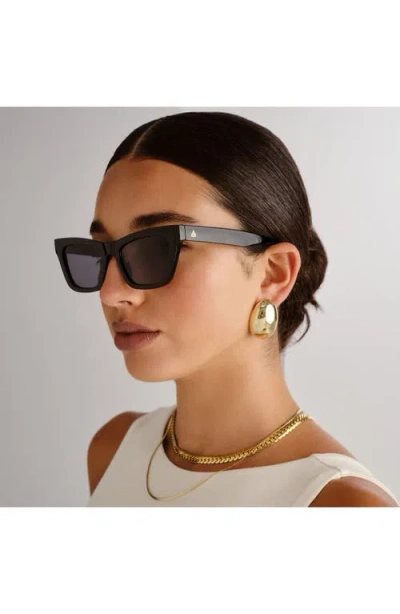 Aire Amplitude 52mm Cat Eye Sunglasses In Black