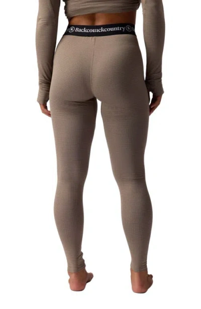 Backcountry Pines Microgrid Ultra-lt Baselayer Bottom In Brown