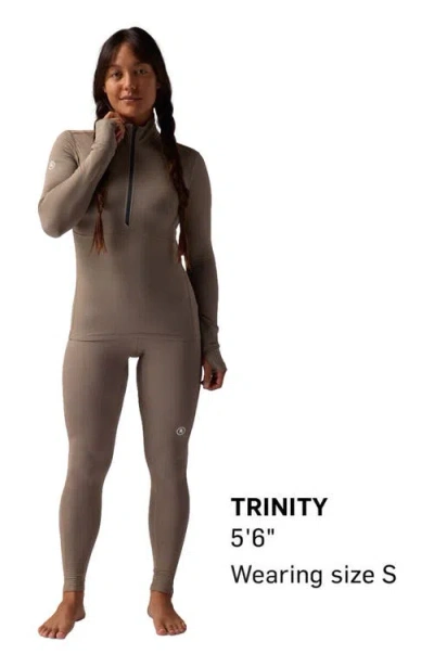 Backcountry Pines Microgrid Ultra-lt Baselayer Bottom In Brown