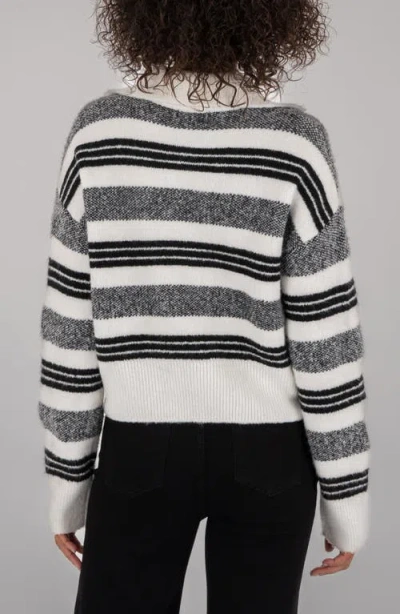 Kut From The Kloth Lilia Boxy Half Button Sweater In Multi