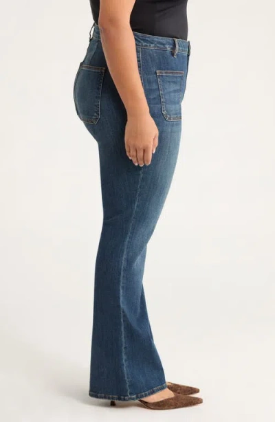 Kut From The Kloth Ana Patch Pocket Flare Jeans In Blue