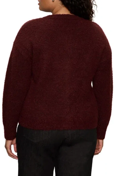 Sanctuary Bouclé Cardigan In Burgundy