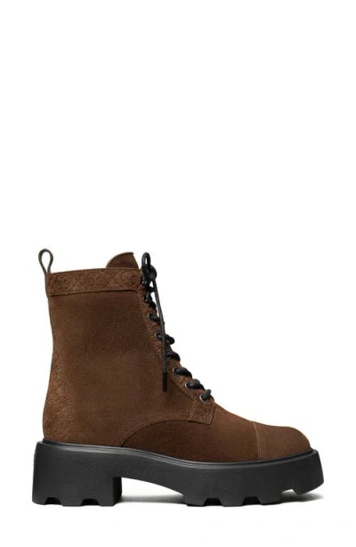 Tory Burch Ankle Boots With Round Toe And Chunky Sole In Brown