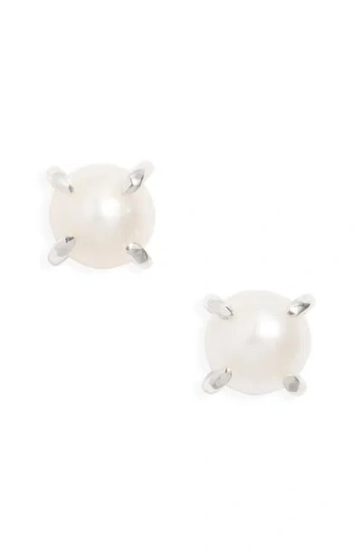 Nashelle Cultured Pearl Stud Earrings In White