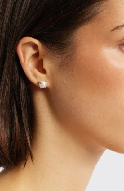 Nashelle Cultured Pearl Stud Earrings In White