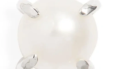 Nashelle Cultured Pearl Stud Earrings In White