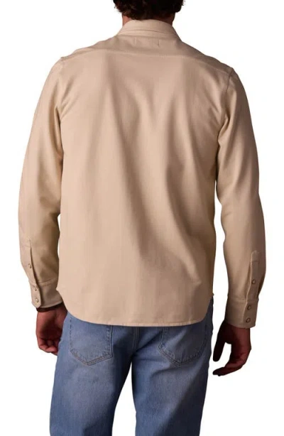 The Normal Brand Tentoma Cotton Stretch Twill Snap-up Western Shirt In Nude