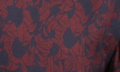 Ted Baker Askelle Long Sleeved Regular Fit Button Down Shirt In Burgundy