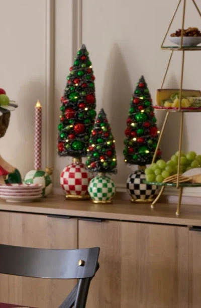 Mackenzie-childs Mackenzie Childs Check It Out Illuminated Small Tree In Green