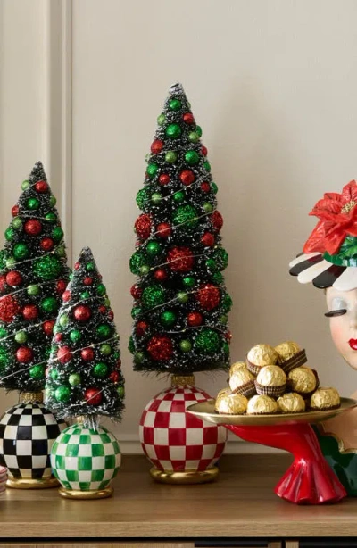 Mackenzie-childs Mackenzie Childs Check It Out Illuminated Large Tree In Red